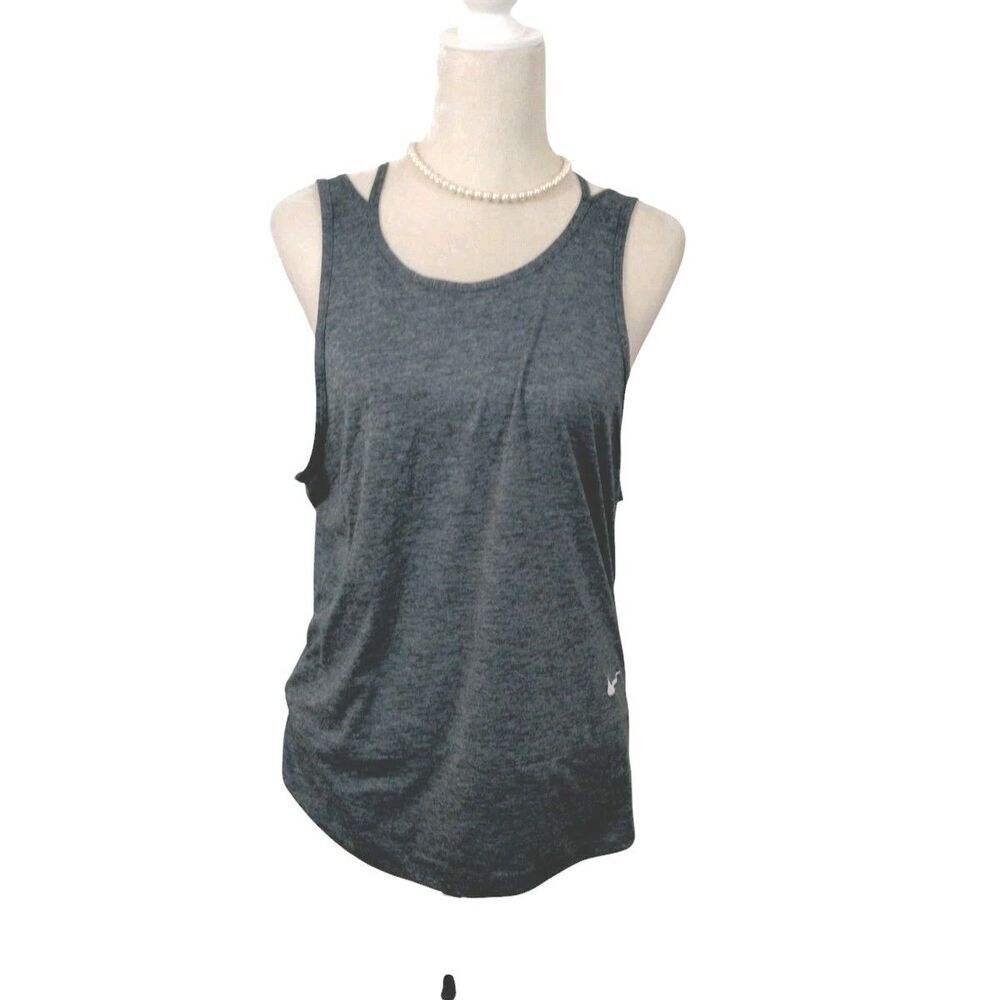 Nike Dri Fit Womens Large Tank Top Athletic Pullover Sleeveless Green